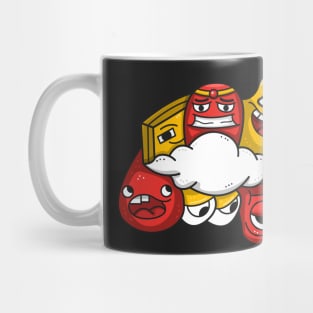 India face cartoon doodle art Mug